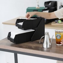매장 무인카페 오피스 냅킨 빨대 2단 cafe 디스펜서, 단품