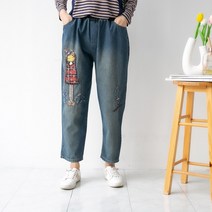 [엄마옷마미소]캐릭터밴딩청바지 엄마바지
