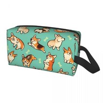 강아지미용거치대 Corgi 검역 재미 있은 개 화장품 가방 여성 카와이 대용량 메이크업 케이스 뷰티 스토리, 01 10 x 4.9 x 6.2 inch, 06 6
