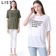 리스트 패플단독-리스트 라이트 루즈핏 린넨 티셔츠