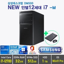 삼성 데스크탑5 DM500 12세대 i7 + Win11 Pro 포함 / 12세대 i7, 램32GB + SSD 512GB + HDD 1TB, Windows11 Pro, DM500TCZ i7 -M