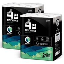한예지 퓨어그레이스 4겹 천연펄프 화장지 30m 24롤 2팩, 단일옵션