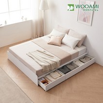 우아미가구 모노 네지아 3서랍수납형 본넬양면 Q 침대 DM5322, 메이플