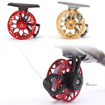 플라이낚시릴 릴 루어낚시 초경량 메탈프레임 플라이릴, HF50레드