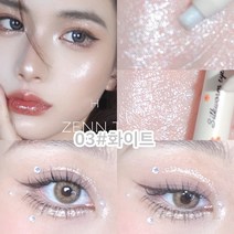MINSHZEE 리퀴드 글리터 섀도우 쥬얼 포텐 아이라이너, 화이트 *2