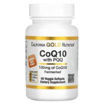 캘리포니아 골드 뉴트리션 PQQ 함유 CoQ10 코큐텐 100mg 베지 캡슐 60정, 1개, 기본