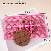 초콜릿 케이크 쿠키 몰드 틀 커터 플라스틱 인쇄 비스킷 퐁당 레이스 장식 꽃잎 이불 점자 금형 도구 과자 베이킹, green