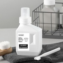 세탁세제통 대용량 가정용 세제케이스 공병 수납 액체 가루 소분통 세제소분용기 리필용기 400ml 600ml 1000ml 세탁세제용기 세제용기 주방세제용기 액체세제용기세제리필용기 플라스틱사각통 소분통, 400MLㅡ화이트