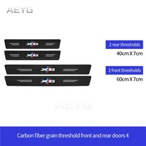 bmw악세사리 BMW차량용품 자동차 도어 탄소 섬유 스티커 BMW X1 E84 F48 F39 F25 G01 E70 액세서리, 06 For BWM X6