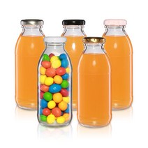 밀크티유리병300ml(A)38파이, 검정, 1개, 300ml