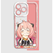 스파이 패밀리 2기 아냐 포저 캐릭터 반투명 아이폰십사 프로맥스 폰케이스 낙하방지 아이폰호환 11/12/13미니 젤케이스 선물용 소프트 보호필름