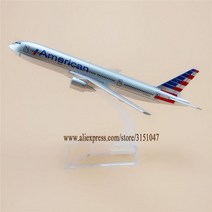 비행기모형 비행기다이캐스트 16cm Koera Air 한국 항공 B747 보잉 747 금속 합금 비행기 모델 다이 캐스트 항공기 홀더, 아메리칸 B777
