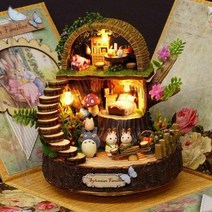 kirahosi 스노우 볼 diy 미니 오르골 뮤직박스 천공의성 선물 21 MV 11 Vr1t9y8, 사진색 1#+회전음악