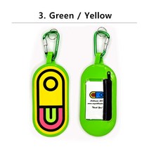 에어블라스터 AIRPILL LOGO 에나멜 시즌권케이스, Green / Yellow