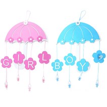 돌잔치 이벤트 행사 아기방 돌상 장식 소품 파티 장식 용품 아가방 꾸미기 BABY PARTY 단면 우산 49cm 2색 택1, 핑크