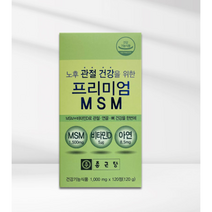 종근당 프리미엄 MSM 엠에스엠 120정 2개월분 관절 뼈 건강에 좋은 영양제 휴대용 알약케이스 포함, 2병