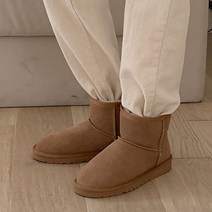 곰블리 / 곰블리 리얼 소가죽 푹신 따뜻한 양털 숏 미들 부츠