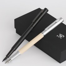 포레스트 블랙 만년필 선물용 이니셜 각인 고급 명품 교수님 여자 선물 입문용 펜, 화이트 EF촉