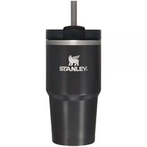 스탠리 Quencher H2.0 FlowState 스테인리스 스틸 진공 단열 텀블러 뚜껑 및 빨대 포함 물 스 티 또는 커피 스무디 등용 셰일 591.5ml(20온스), 40 oz, Black Glow