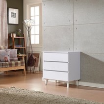 델타 600 3단 발통 틈새 옷 미니 안방 화장대 서랍장, 오크화이트(613OW)