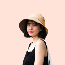 여자 얼굴작아보이는 얼굴소멸 벙거지 모자 여름 대두 버킷햇