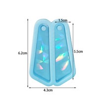 레진몰드 부활절 스타일 라이트 섀도우 홀로그램 문 나비 귀걸이 펜던트 실리콘 몰드 열쇠 고리 수지, 18 18