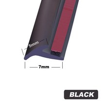 자동차 도어 고무 씰링 스트립 작은 기울어 진 T 형 자동 씰 사운드 절연 Weatherstrip 가장자리 실란트 유니버설132309, Black Slanted T 5mm, 8 Meters