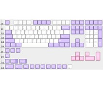 OEM 레오폴드 바밀로 키캡 기계식 키보드 PBT 키캡, 기계식키보드 키캡, 133키(핑크포인트키캡 포함)
