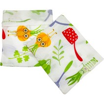 밀랍랩 다시쓰는 비스왁스랩 나도환경운동가 제로웨이스트 봉투 2개 빨 샌드위치 가방 도시락, 다중