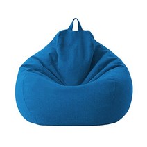 빈백의자 패브릭 쇼파 스툴 원목 엔틱 야외 beanbag 커버 없음 필러 bean bag chair pouf 침대 futon ottoman seat tatami puff 라운지, 로얄 블루, 70x85cm