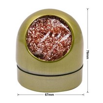 전기 인두 납 흡입기 청소 볼 솔더링 철망 필터 노즐 팁 구리 와이어 클리너 금속 Dross Box Clean Ball, Boxed-yellow