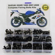 스즈키 GSXR 1000 용 오토바이 액세서리 완료 바디 풀 페어링 볼트 클립 나사, 02 Titanium