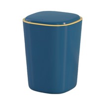 플라스틱 쓰레기 캔 뚜껑이있는 뚜껑 쓰레기 용지함 빈 먼지 방진 다기능 가정용 부엌 욕실 거실 쓰레기 주최자, 크기가 큰, 푸른