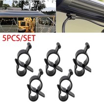 카라반 캠핑카 수납 선반 정리 부속 부품 액세서리 RV 캠핑 차양 사이드 후크 로프 라이트 클립 캐러밴 캠핑용 블랙 텐트 행거 5 개