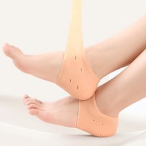 발뒷꿈치용 실리콘 양말 발뒤꿈치 각질 갈라짐 케어, 화이트