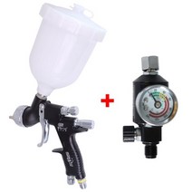 전문 에어 브러시 GTI 프로 페인팅 건 TE20/T110 1.3/1.8mm 노즐 수성 스프레이 (2-in-1 오일-워터 세퍼레이터 포함), 1.8 Black TE20 Set
