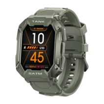 Kospet Tank M1 스마트워치 장착 5ATM IP69K 방수 혈압 산소 심박수 모니터 야외, 초록의