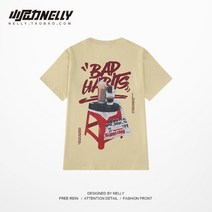 레트로 오버핏 반팔 남성과 여성 남녀공용 스타일 커플룩 반팔 미국 복고풍 티셔츠 순면