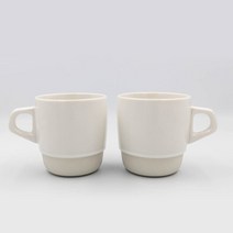 킨토 슬로우커피 scs 스택 머그컵 320ml, 화이트, 2개
