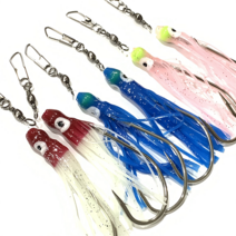 (라이트피싱)2개입 야광대구채비 12cm 축광왕대구 싱글훅 40호 바늘채비 지깅 어시스트, 블루, 2개