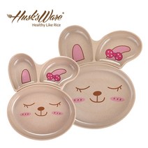 허스크웨어 쌀껍질 토끼 유아식판 (상하분리), 대