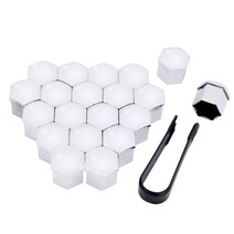20pcs 17mm 19mm 휠 너트 볼트 헤드 커버 캡 보호 외부 장식 림 나사 플러그, CHINA, silvery, 21mm