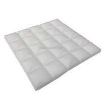 흡음패널 흡음재 방음재 어쿠스틱 패널 4pcs 50x50x3cm 스튜디오 폼 방음 폼 흡음 치료 사운드 웨지 보호 스폰지 7 색, 하얀
