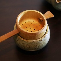 국내산 대나무 마디 거름망 전통차 티 스트레이너 차도구, 손잡이형