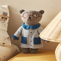 ZARA 자라홈 남자아기애착인형 블루가운 소프트 베어 오가닉 곰인형