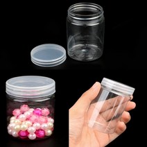 원형 수납 투명케이스 보관함 투명통 약케이스 악세사리케이스, 7cm - 150ml