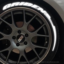 그리븐 반사 타이어 레터링 스티커 화이트 빛반사 이니셜 1.5~3cm TR01F (알파벳 조합), 화이트 T (1.5cm)