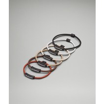 미국 룰루레몬 LULULEMON 207811 워드마크 헤어 타이 6팩 - 블랙/자바/아즈텍 오렌지/글림/페일 리넨/화이트, Black/Java/Aztec Orange/Gleam/