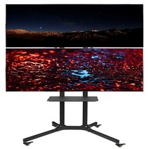 듀얼 lg 삼성 tv스탠드거치대 65인치 55인치 더블 2개 2대 상하 모니터다리고정지지대
