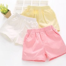 밴딩파스텔반바지 초등여름면바지 여아핑크팬츠 3부화이트 핑크반바지